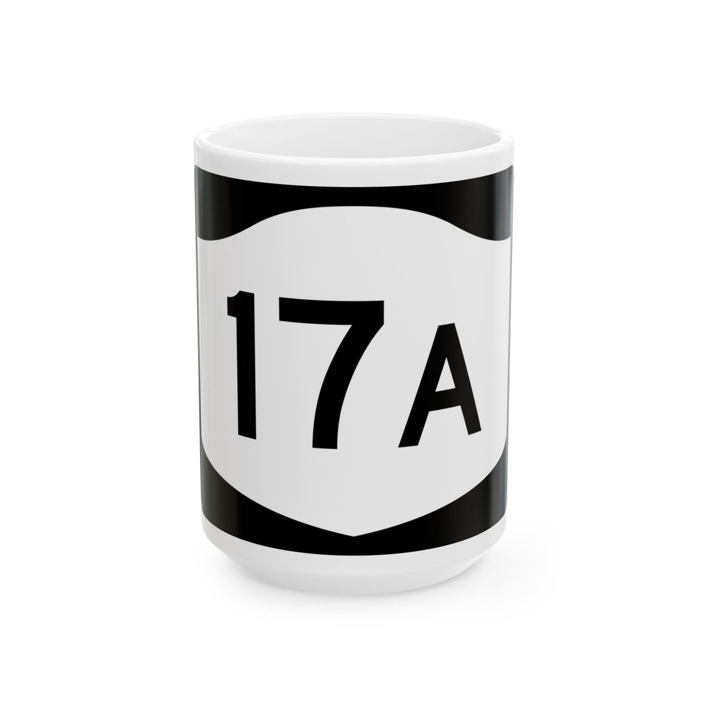 NY-17A (New York) (Road Sign) White Coffee Mug
