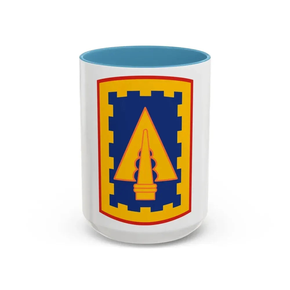 108th Air Defense Artillery Brigade (U.S. Army) Accent Coffee Mug 15oz Light Blue - Go Mug Yourself