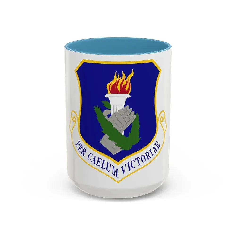 108th Wing (U.S. Air Force) Accent Coffee Mug 15oz Light Blue - Go Mug Yourself