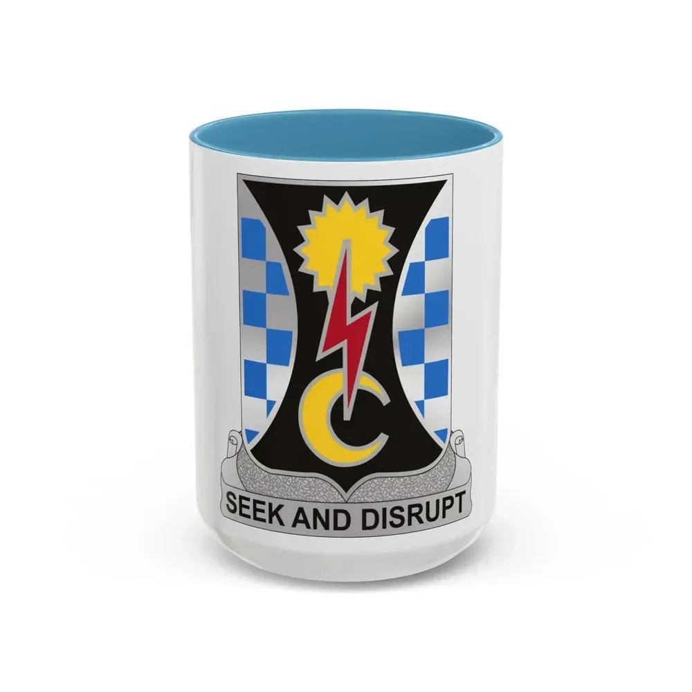 109 Military Intelligence Battalion (U.S. Army) Accent Coffee Mug 15oz Light Blue - Go Mug Yourself