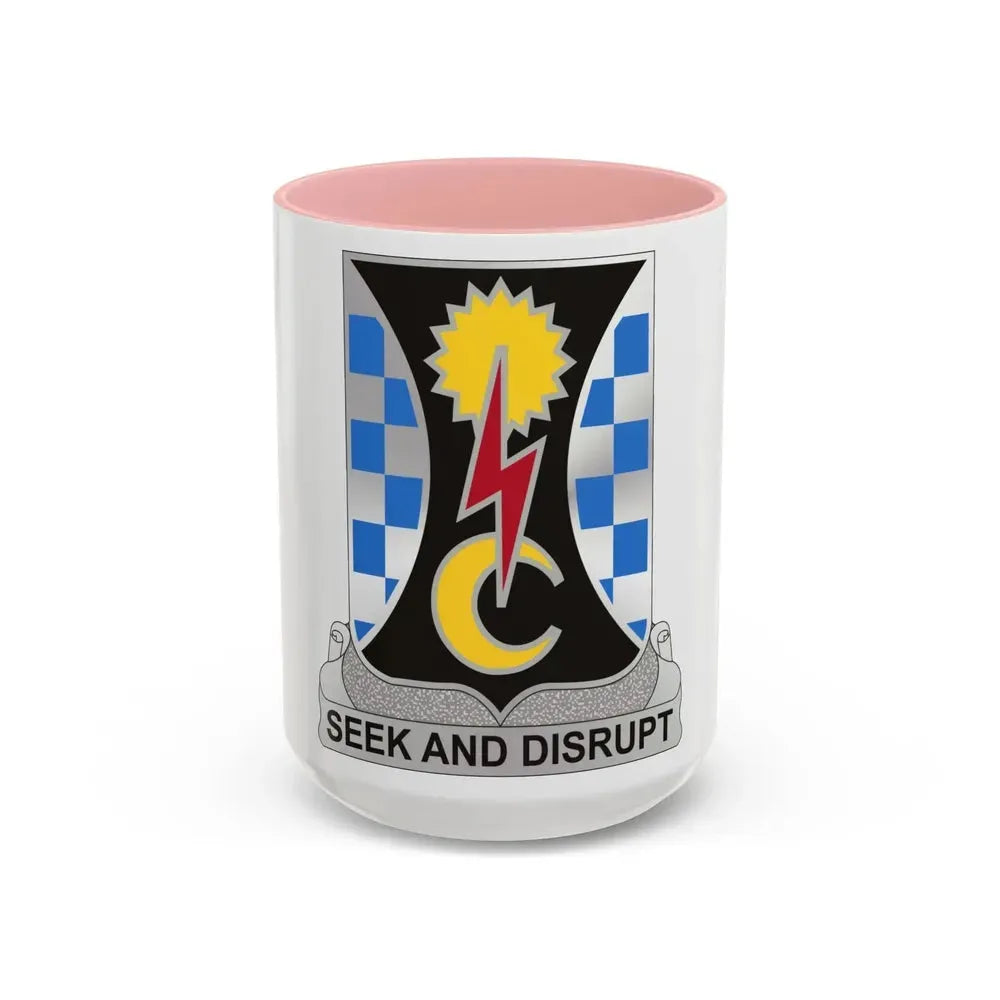 109 Military Intelligence Battalion (U.S. Army) Accent Coffee Mug 15oz Pink - Go Mug Yourself