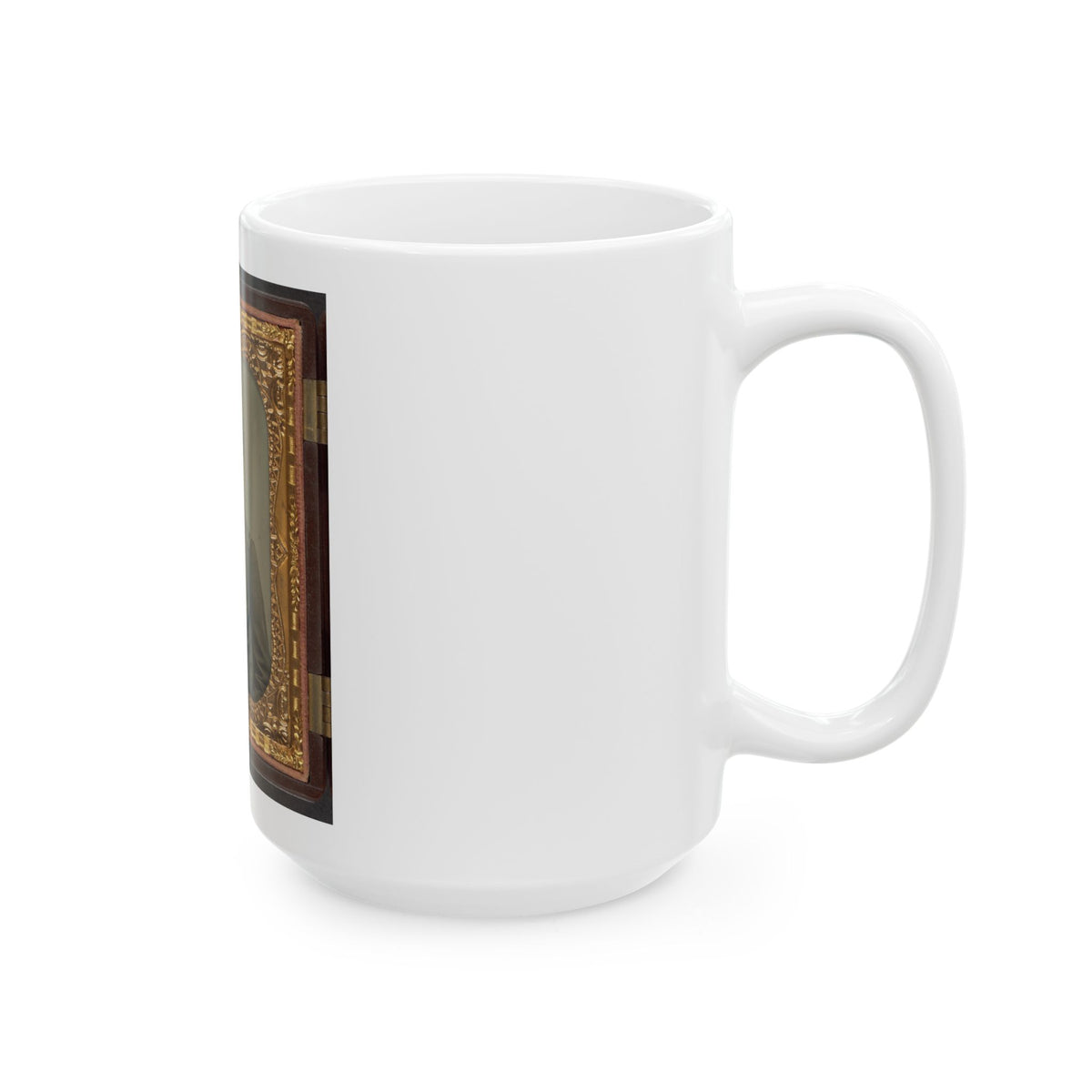 Unidentified Soldier In Union Captain's Uniform With Revolver In Breast Pocket (U.S. Civil War) White Coffee Mug