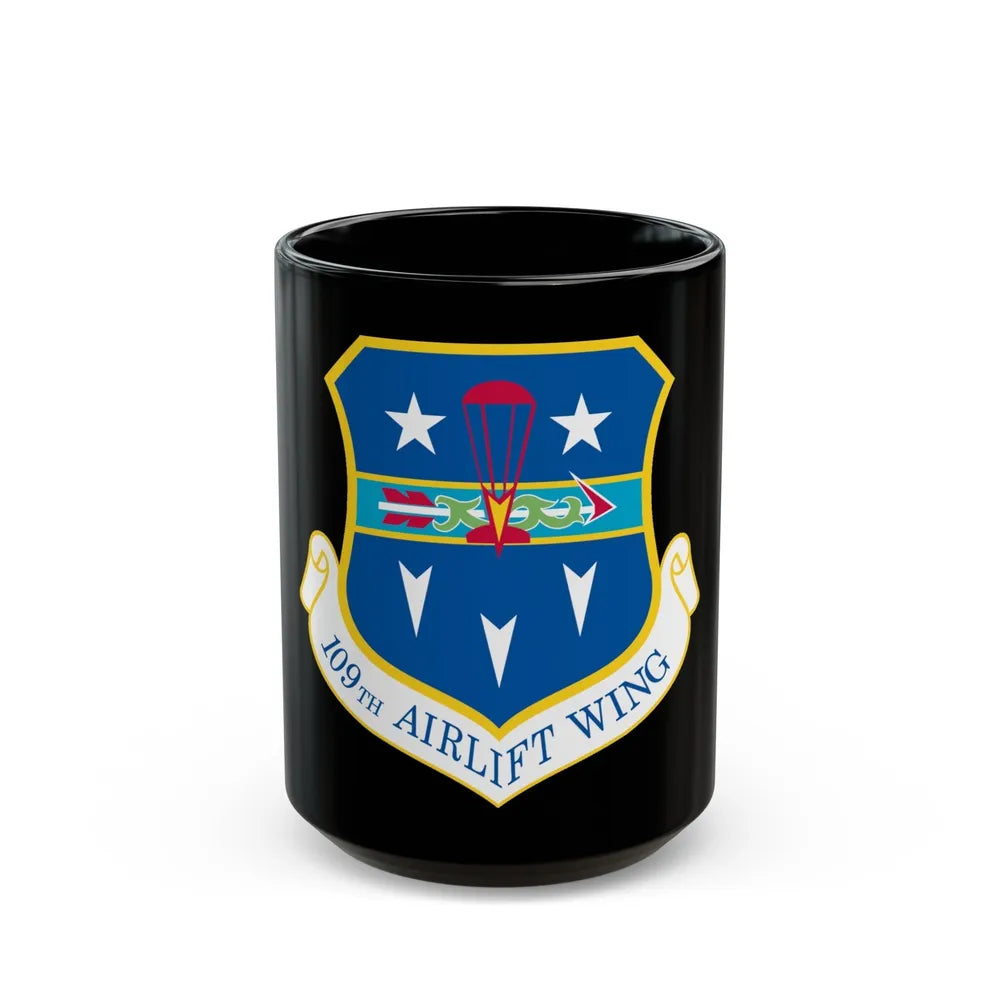109th Airlift Wing (U.S. Air Force) Black Coffee Mug-15oz-Go Mug Yourself
