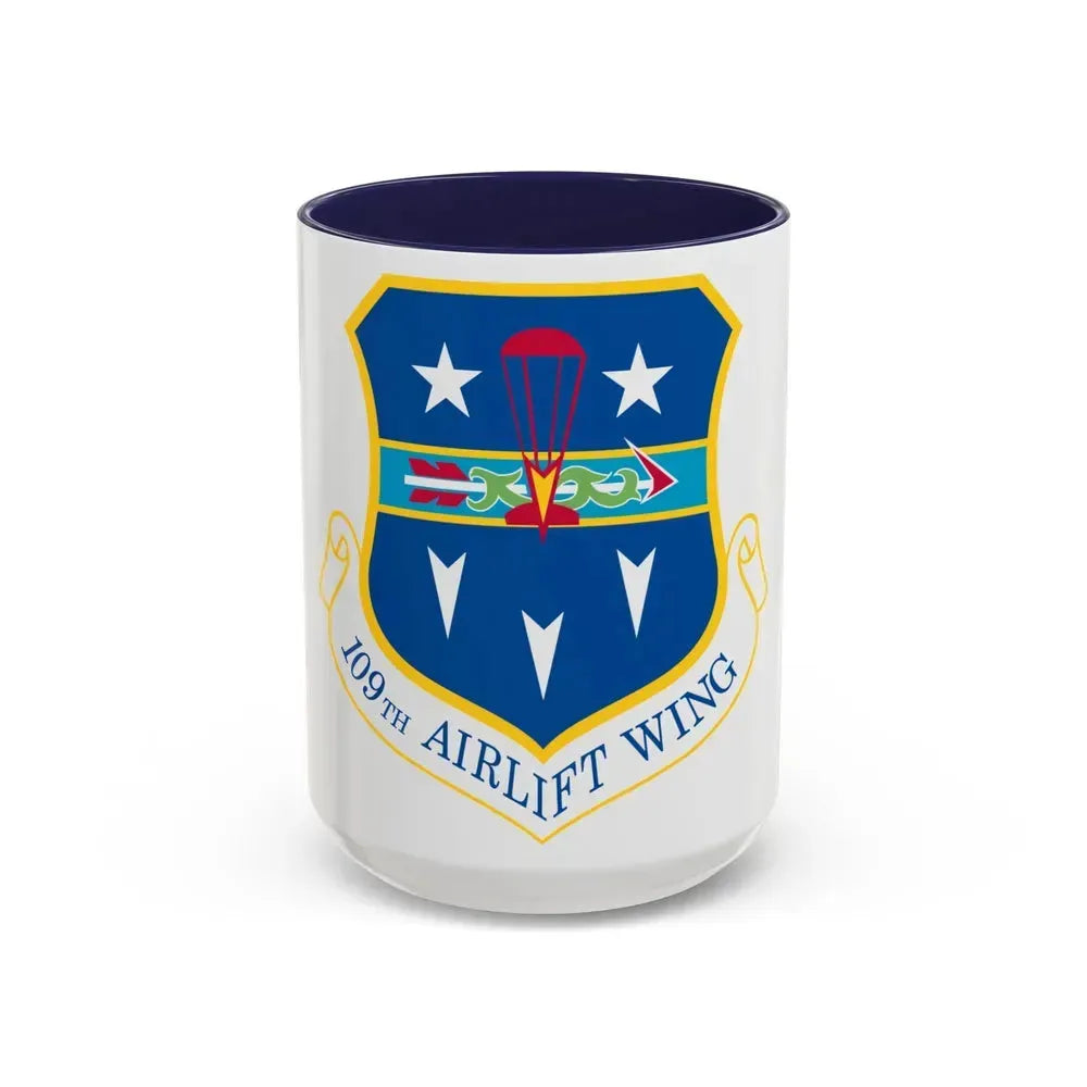 109th Airlift Wing (U.S. Air Force) Accent Coffee Mug 15oz Navy - Go Mug Yourself