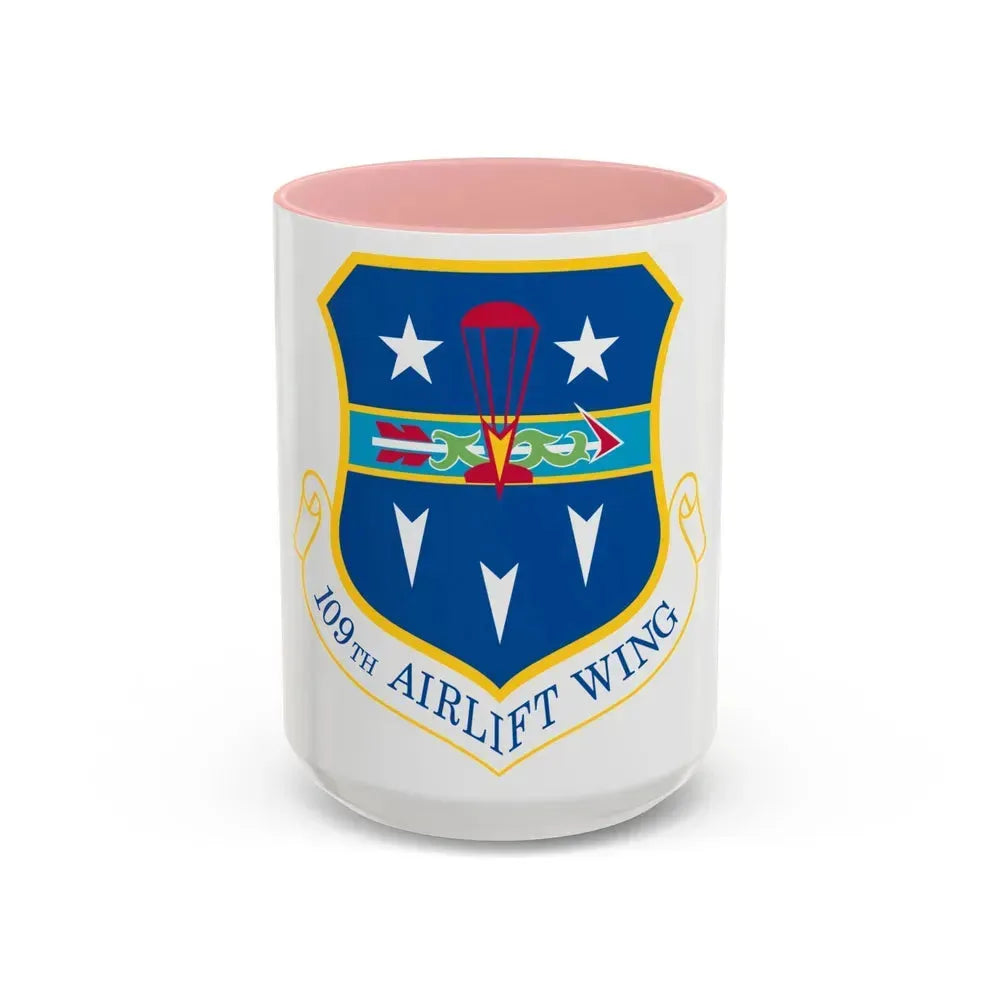109th Airlift Wing (U.S. Air Force) Accent Coffee Mug 15oz Pink - Go Mug Yourself