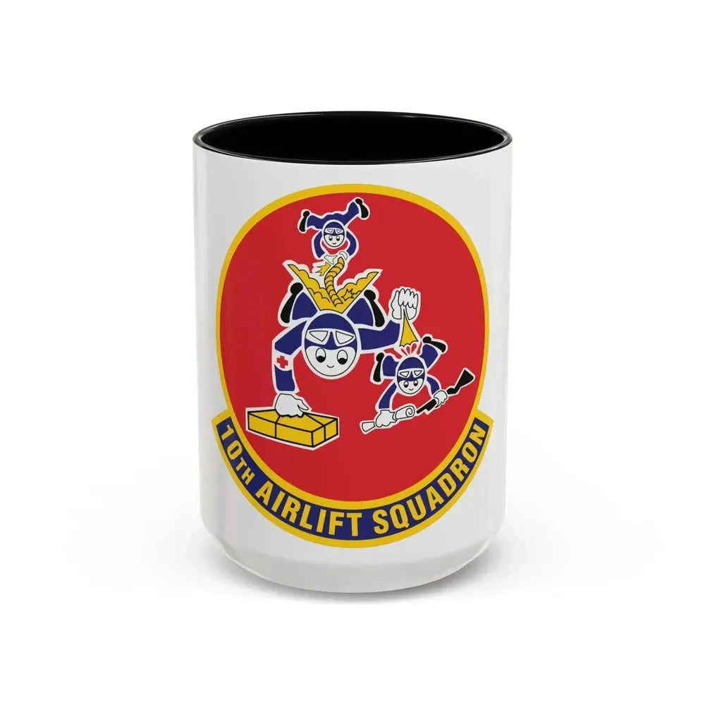 10th Airlift Squadron 2 (U.S. Air Force) Accent Coffee Mug 15oz Black - Go Mug Yourself