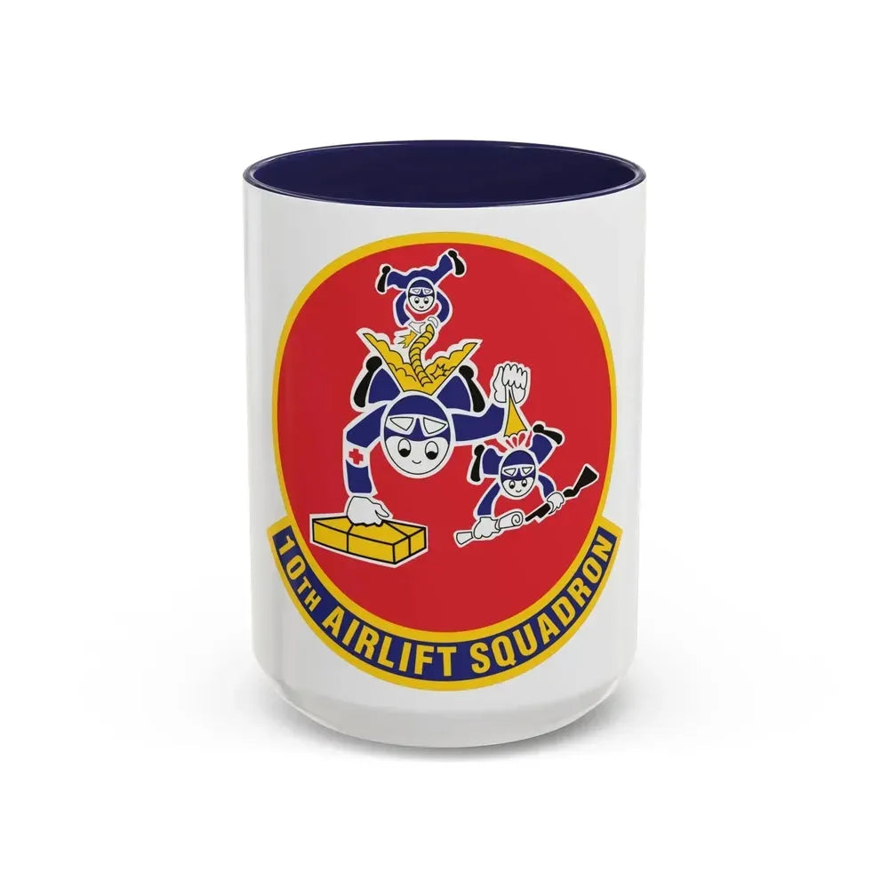 10th Airlift Squadron 2 (U.S. Air Force) Accent Coffee Mug 15oz Navy - Go Mug Yourself