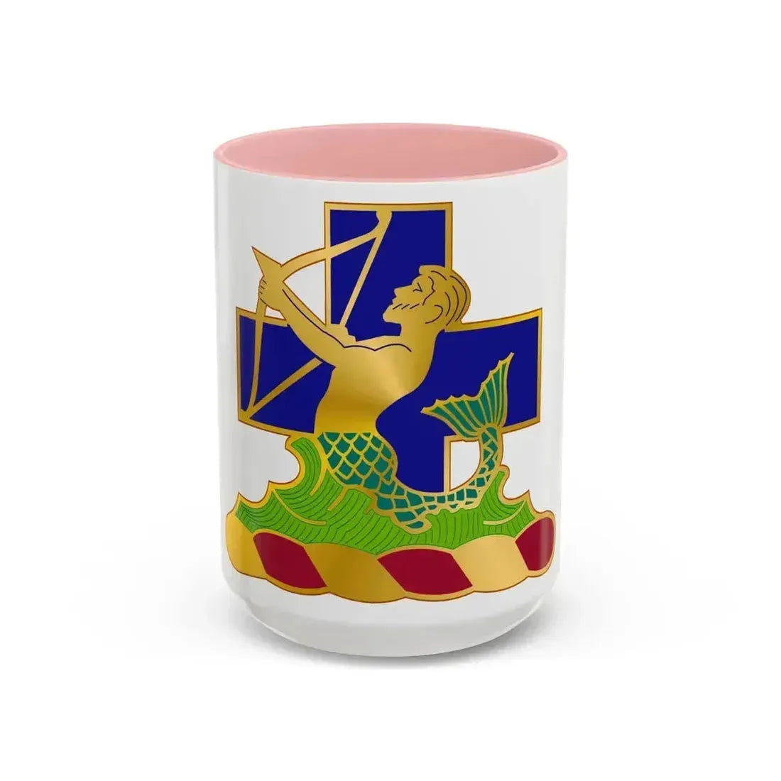 10th Antiaircraft Artillery Automatic Weapons Battalion (U.S. Army) Accent Coffee Mug 15oz Pink - Go Mug Yourself