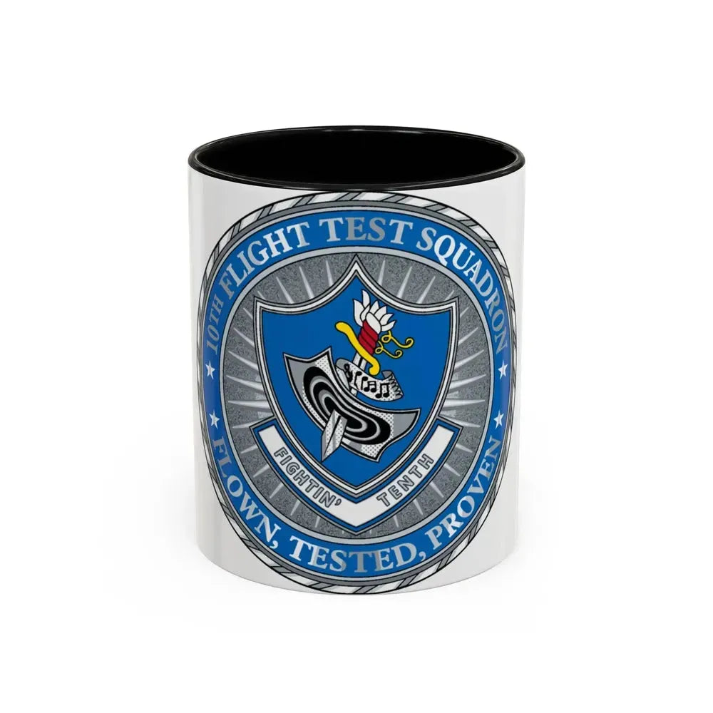 10th Flight Test Sq (U.S. Air Force) Accent Coffee Mug 11oz Black - Go Mug Yourself