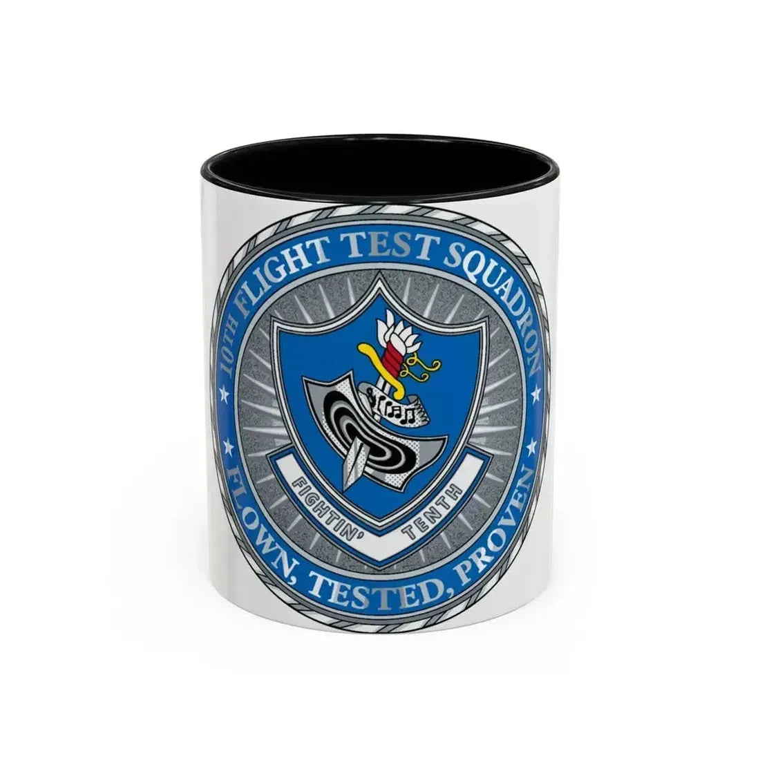 10th Flight Test Sq (U.S. Air Force) Accent Coffee Mug 11oz Black - Go Mug Yourself