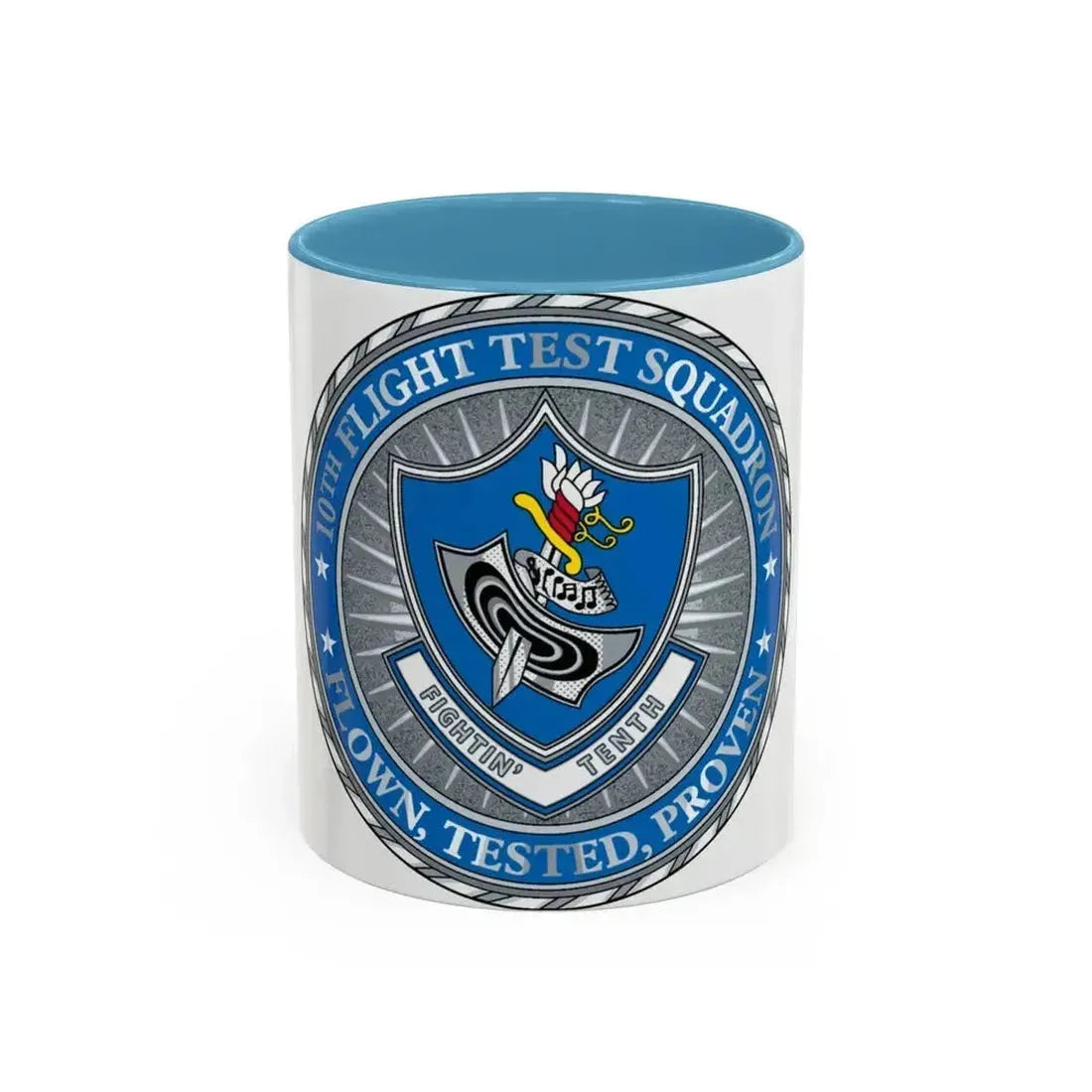 10th Flight Test Sq (U.S. Air Force) Accent Coffee Mug 11oz Light Blue - Go Mug Yourself