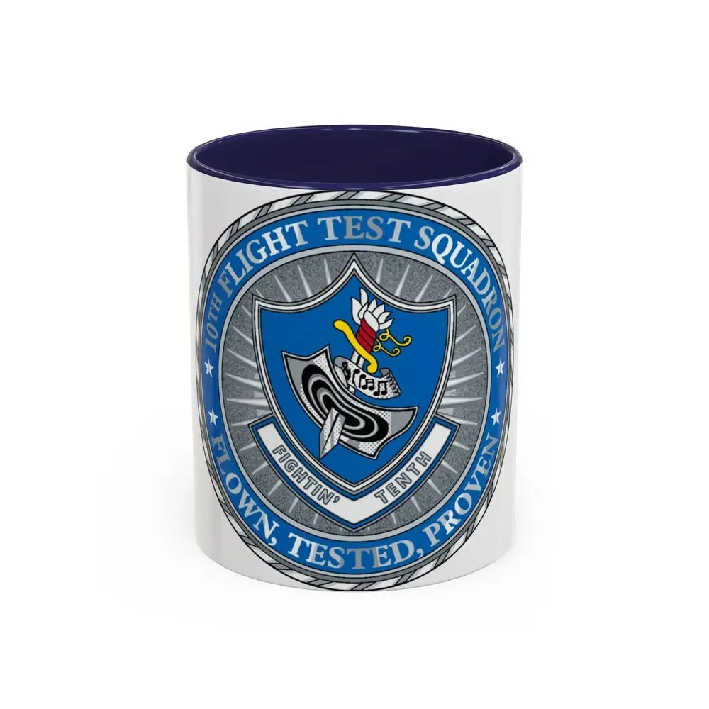 10th Flight Test Sq (U.S. Air Force) Accent Coffee Mug 11oz Navy - Go Mug Yourself