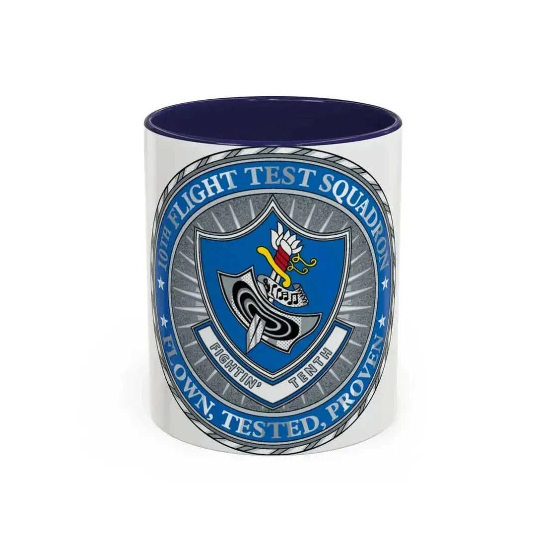 10th Flight Test Sq (U.S. Air Force) Accent Coffee Mug 11oz Navy - Go Mug Yourself