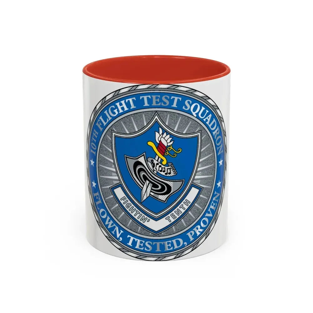 10th Flight Test Sq (U.S. Air Force) Accent Coffee Mug 11oz Red - Go Mug Yourself