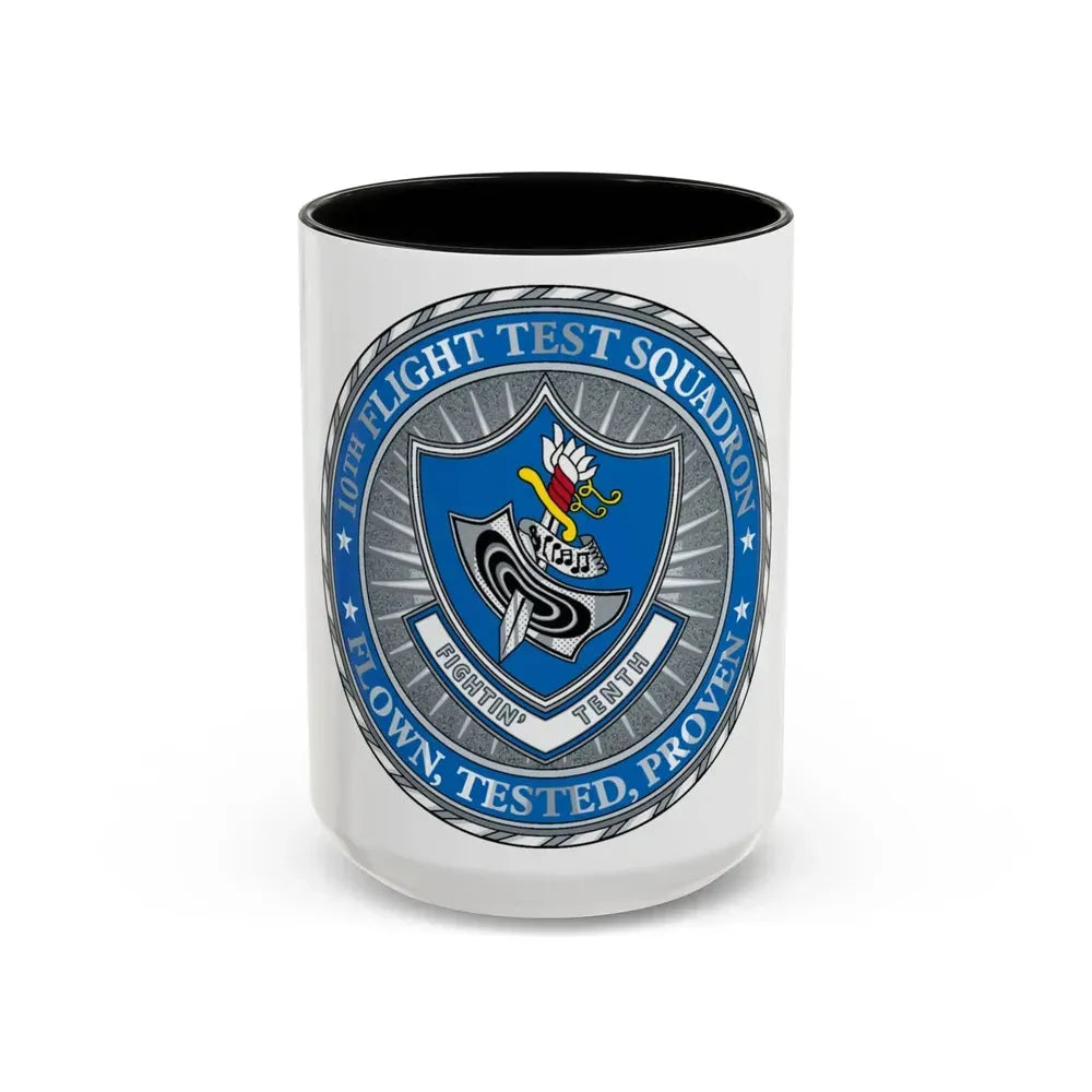 10th Flight Test Sq (U.S. Air Force) Accent Coffee Mug 15oz Black - Go Mug Yourself