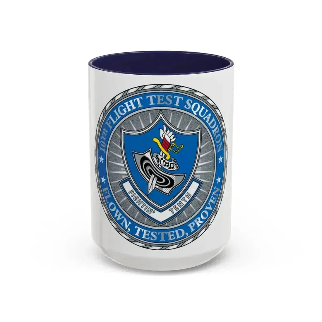 10th Flight Test Sq (U.S. Air Force) Accent Coffee Mug 15oz Navy - Go Mug Yourself