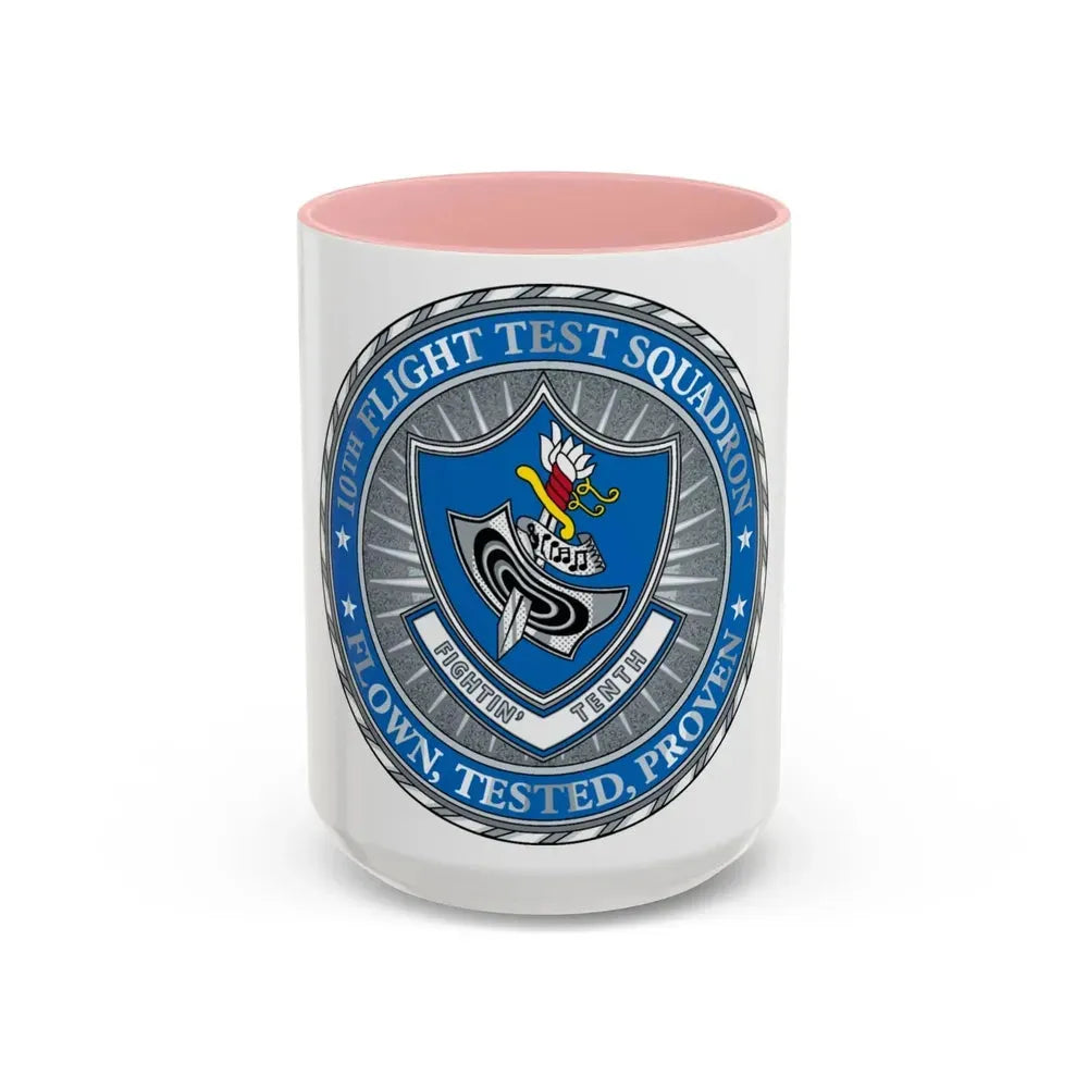 10th Flight Test Sq (U.S. Air Force) Accent Coffee Mug 15oz Pink - Go Mug Yourself