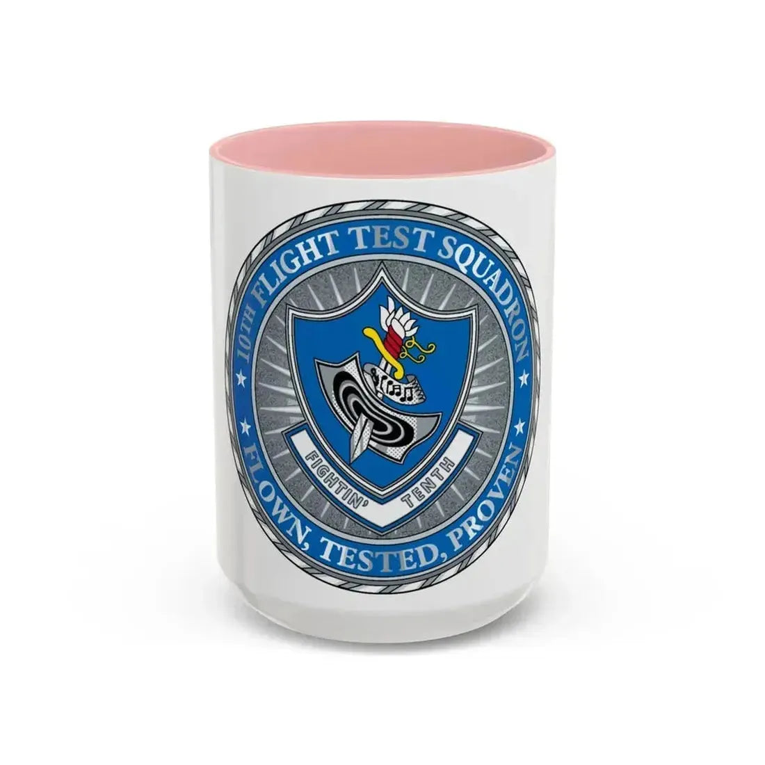 10th Flight Test Sq (U.S. Air Force) Accent Coffee Mug 15oz Pink - Go Mug Yourself