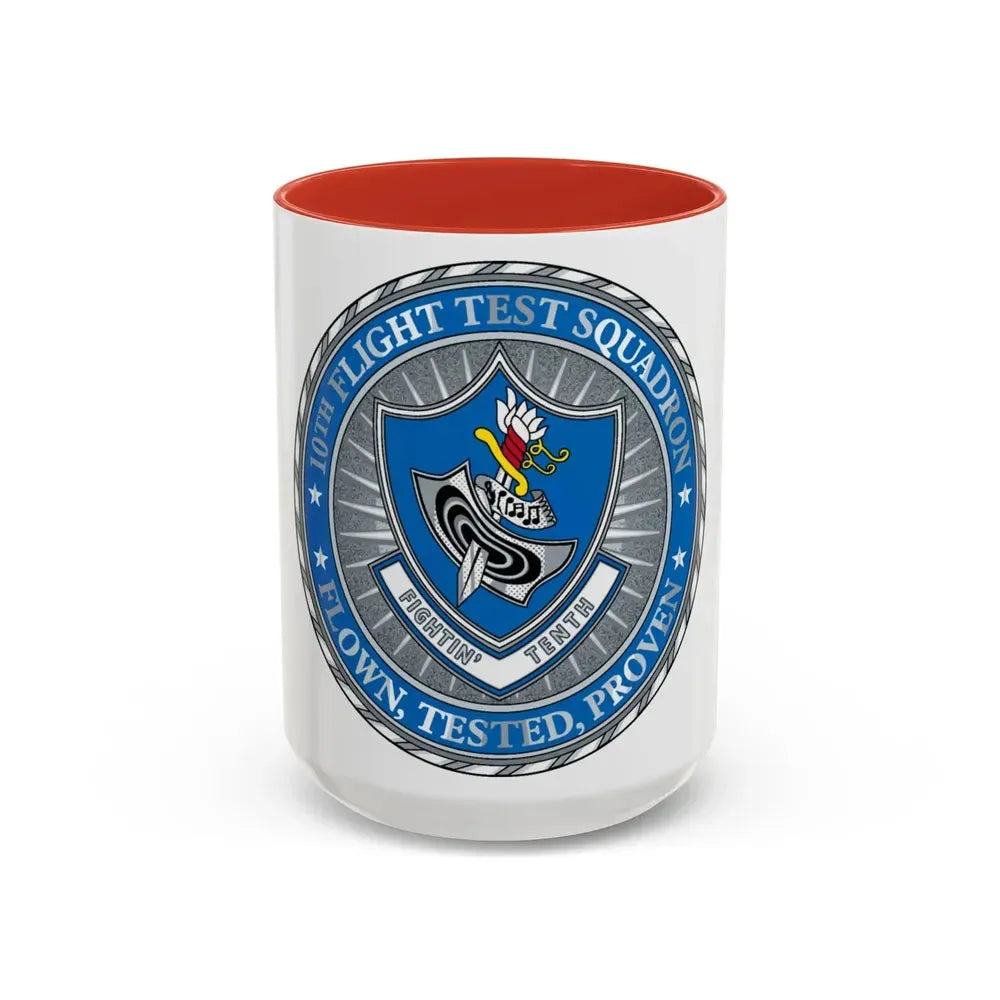 10th Flight Test Sq (U.S. Air Force) Accent Coffee Mug 15oz Red - Go Mug Yourself