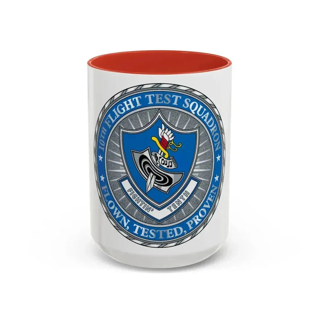10th Flight Test Sq (U.S. Air Force) Accent Coffee Mug 15oz Red - Go Mug Yourself