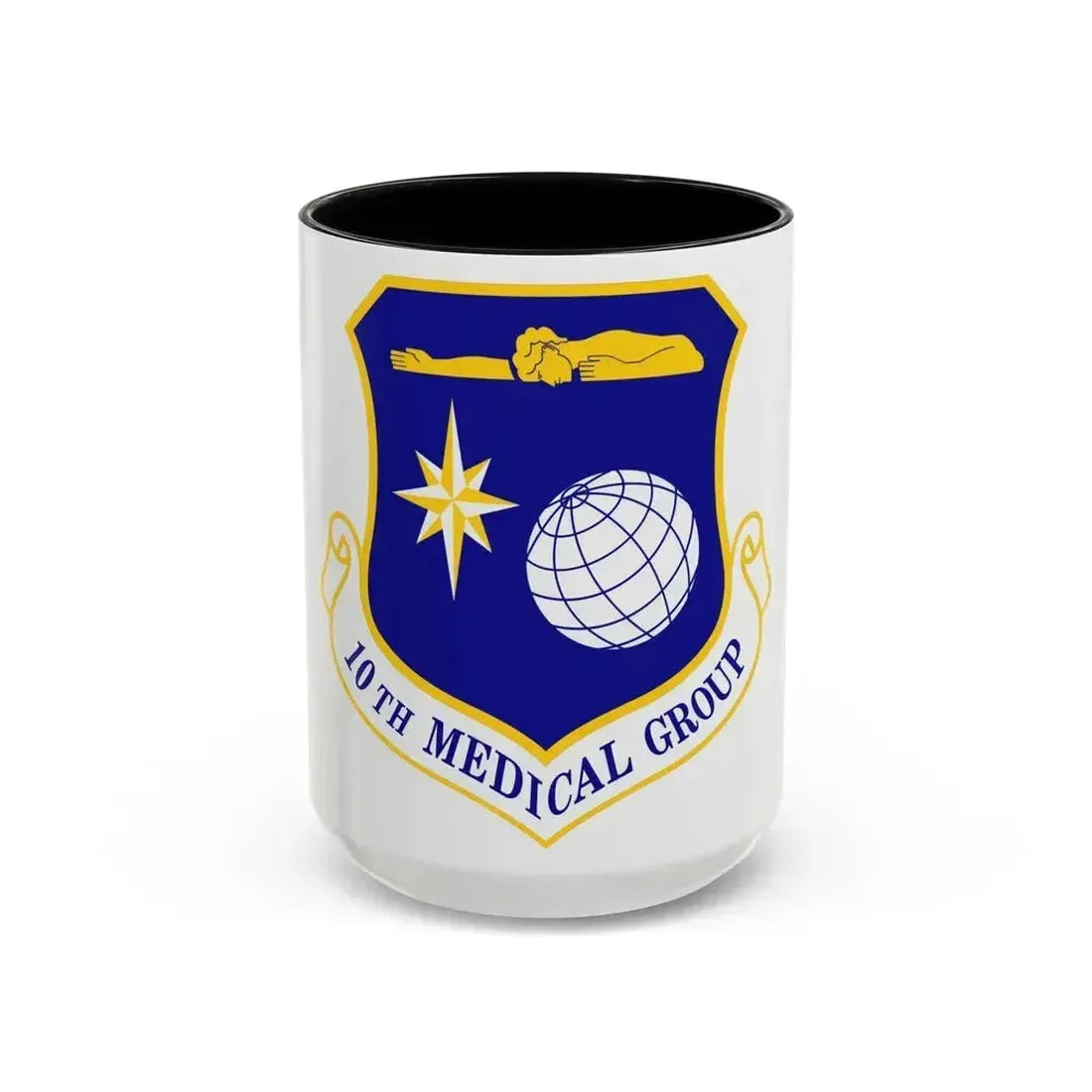 10th Medical Group (U.S. Air Force) Accent Coffee Mug 15oz Black - Go Mug Yourself