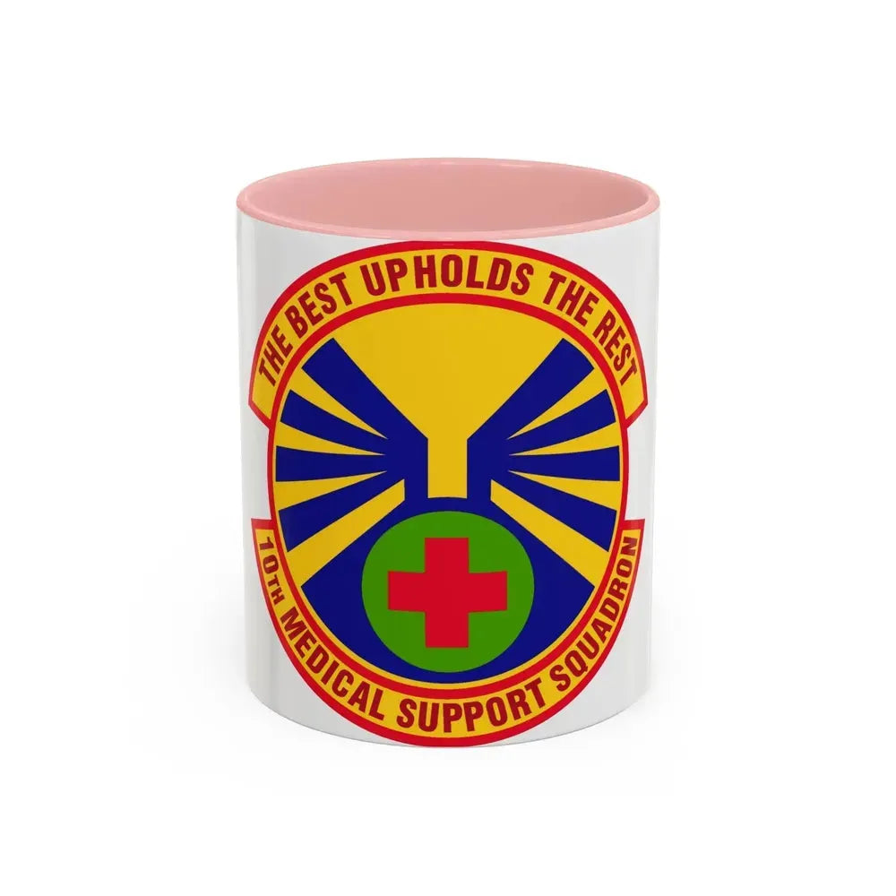 10th Medical Support Squadron (U.S. Air Force) Accent Coffee Mug 11oz Pink - Go Mug Yourself