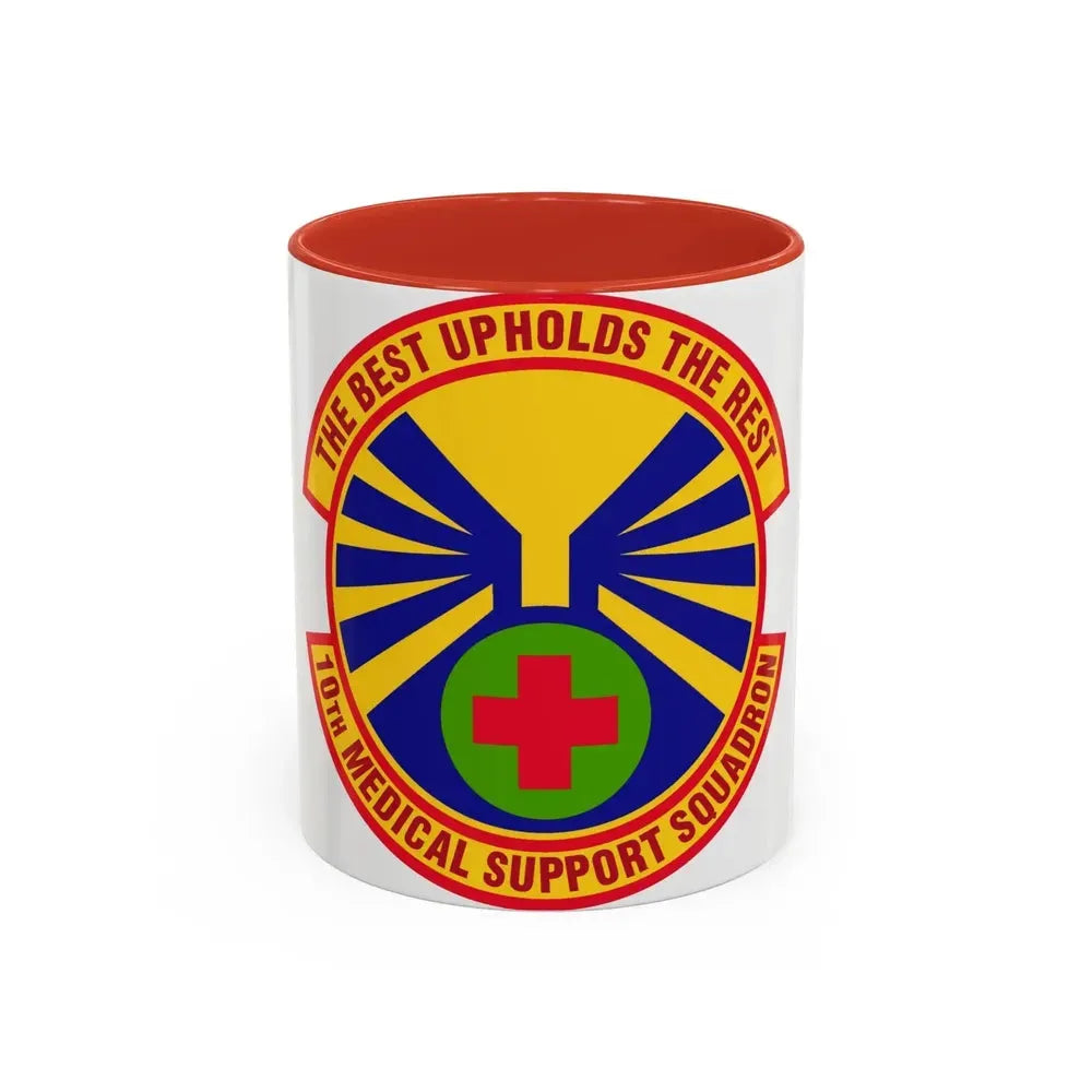 10th Medical Support Squadron (U.S. Air Force) Accent Coffee Mug 11oz Red - Go Mug Yourself