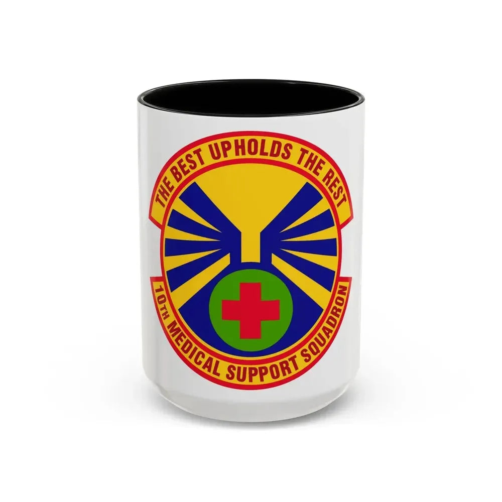 10th Medical Support Squadron (U.S. Air Force) Accent Coffee Mug 15oz Black - Go Mug Yourself