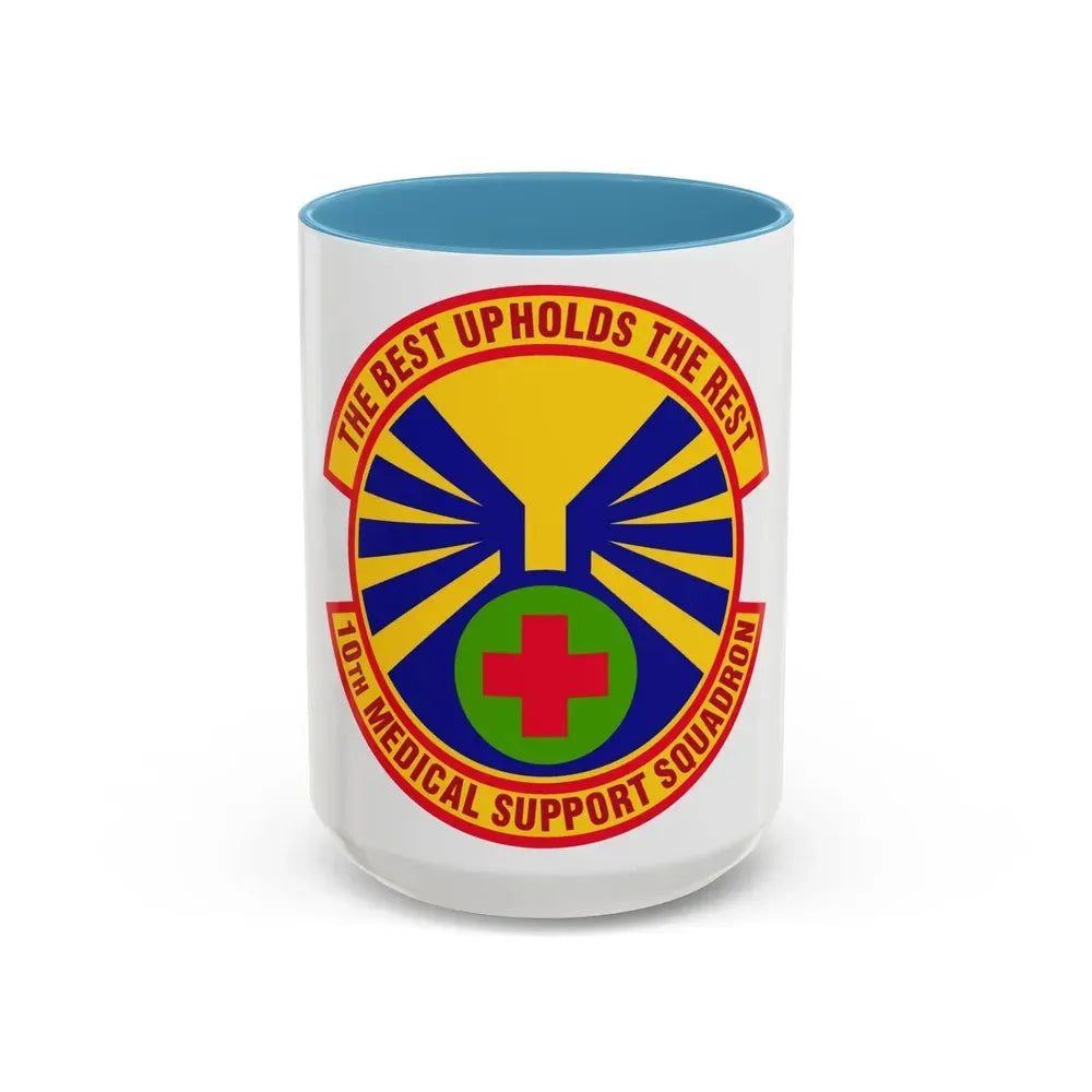 10th Medical Support Squadron (U.S. Air Force) Accent Coffee Mug 15oz Light Blue - Go Mug Yourself