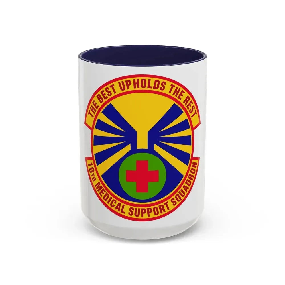10th Medical Support Squadron (U.S. Air Force) Accent Coffee Mug 15oz Navy - Go Mug Yourself