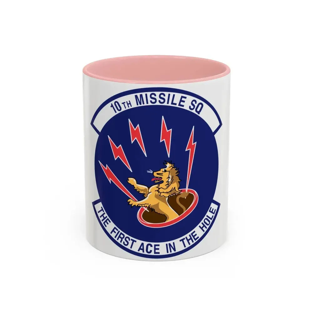 10th Missile SQ The First In The Hole (U.S. Air Force) Accent Coffee Mug 11oz Pink - Go Mug Yourself