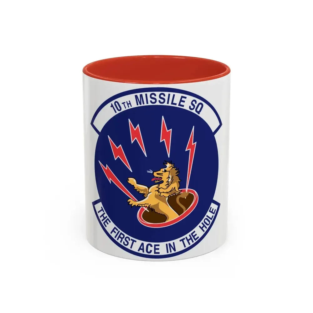 10th Missile SQ The First In The Hole (U.S. Air Force) Accent Coffee Mug 11oz Red - Go Mug Yourself
