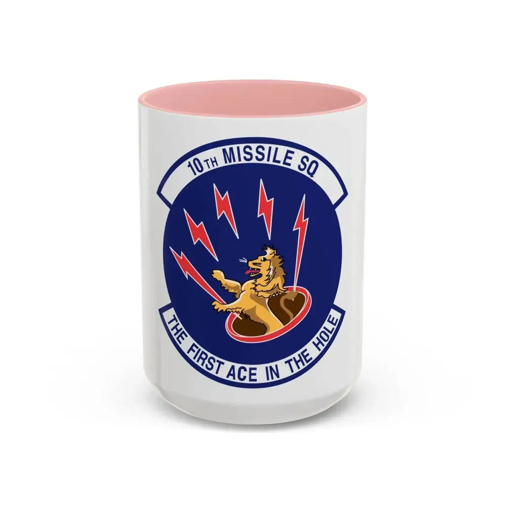 10th Missile SQ The First In The Hole (U.S. Air Force) Accent Coffee Mug 15oz Pink - Go Mug Yourself