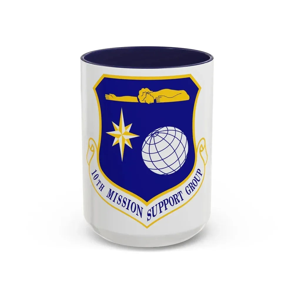 10th Mission Support Group (U.S. Air Force) Accent Coffee Mug 15oz Navy - Go Mug Yourself