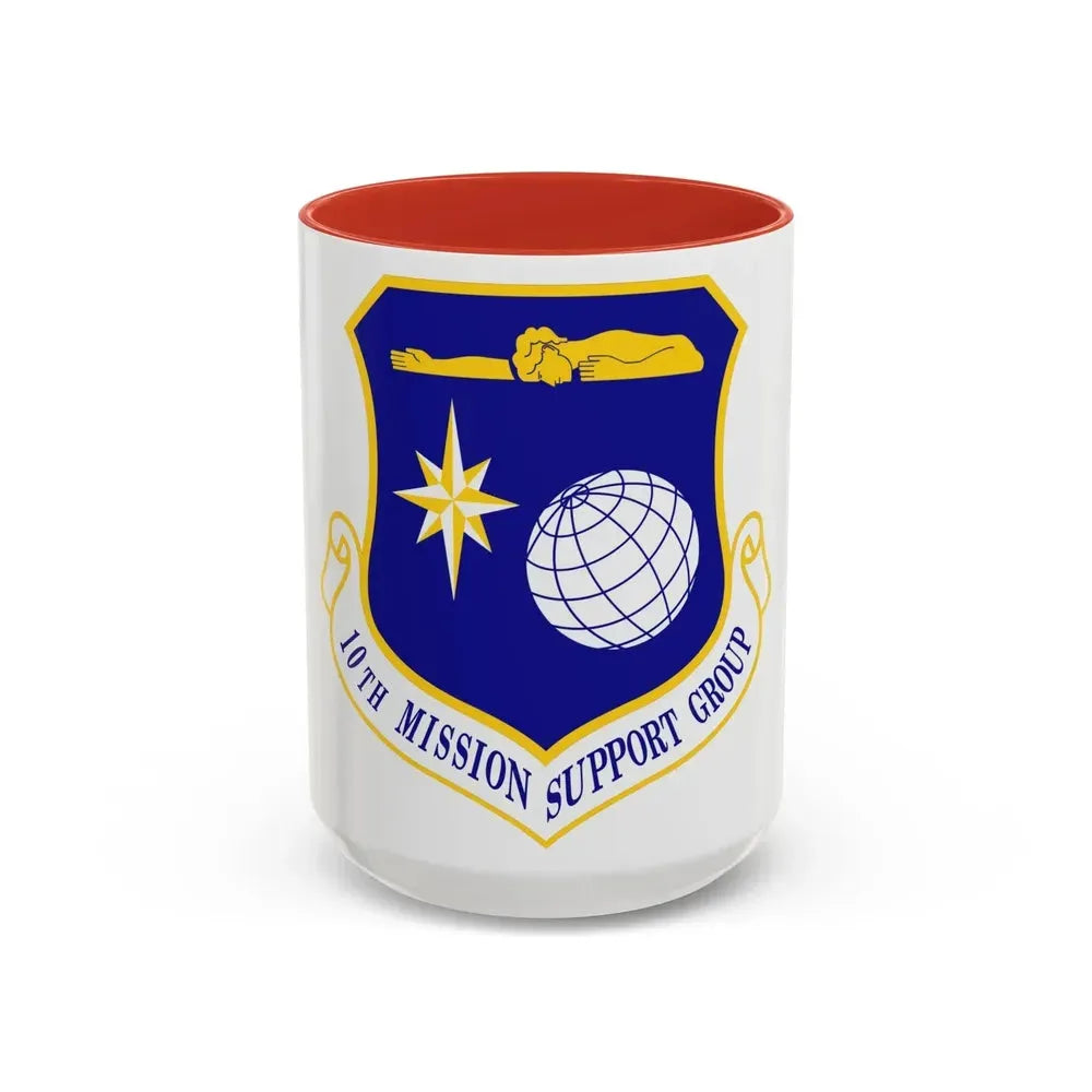 10th Mission Support Group (U.S. Air Force) Accent Coffee Mug 15oz Red - Go Mug Yourself