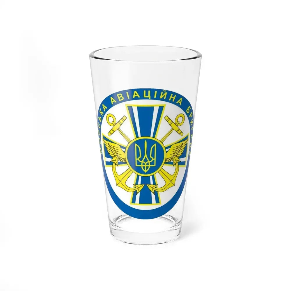 10th Naval Aviation Brigade of the Ukrainian Navy (Ukraine) Pint Glass 16oz 16oz - Go Mug Yourself