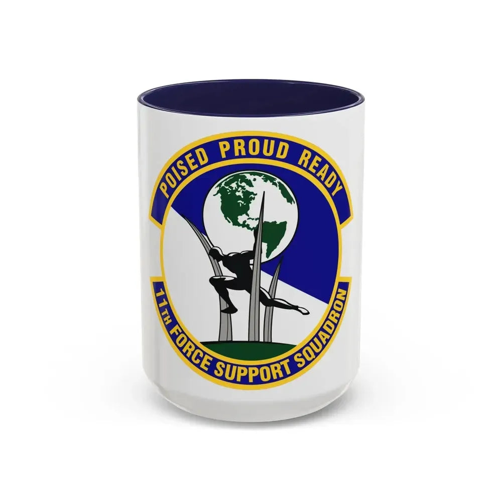 11 Force Support Squadron USAF (U.S. Air Force) Accent Coffee Mug 15oz Navy - Go Mug Yourself