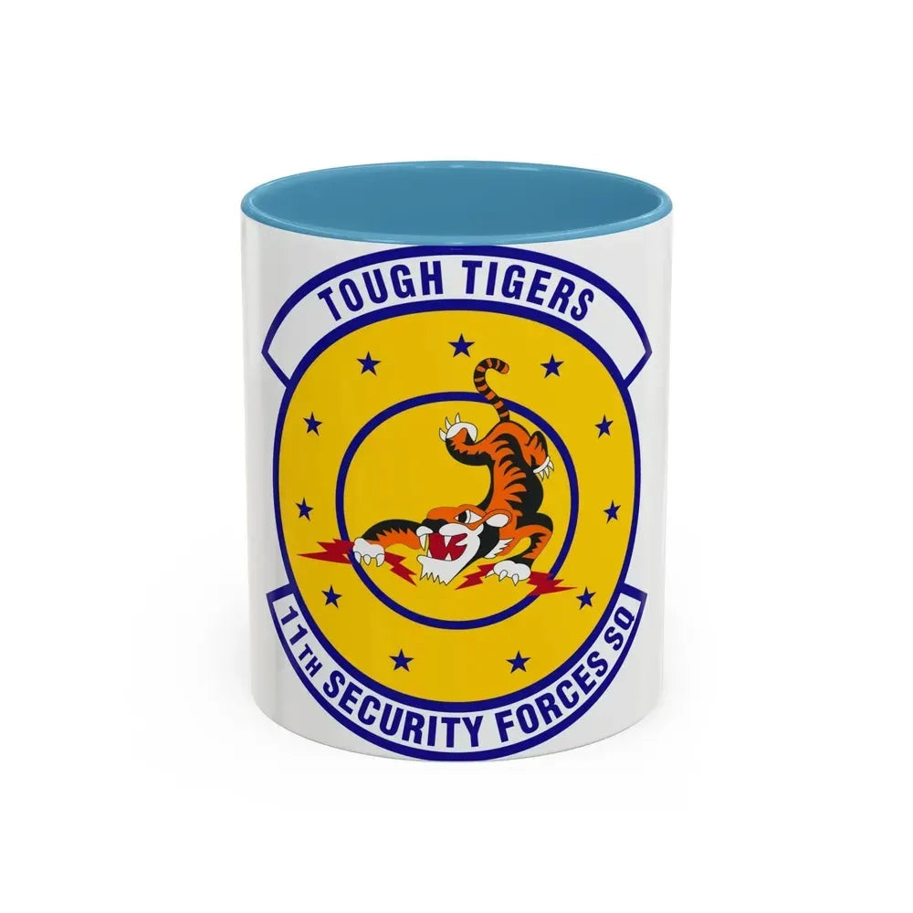 11 Security Forces Squadron USAF (U.S. Air Force) Accent Coffee Mug 11oz Light Blue - Go Mug Yourself