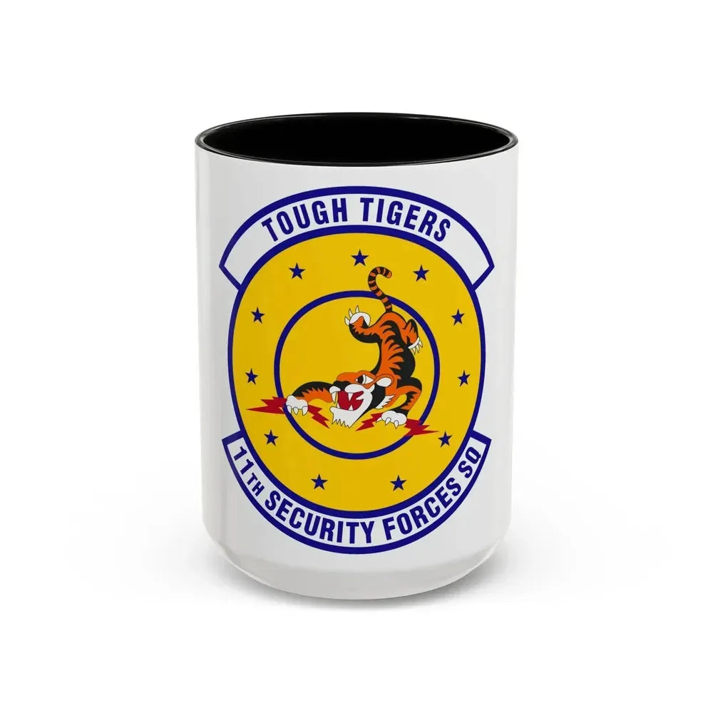 11 Security Forces Squadron USAF (U.S. Air Force) Accent Coffee Mug 15oz Black - Go Mug Yourself
