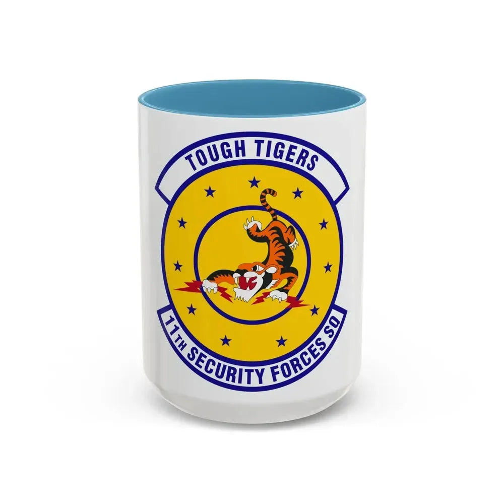 11 Security Forces Squadron USAF (U.S. Air Force) Accent Coffee Mug 15oz Light Blue - Go Mug Yourself