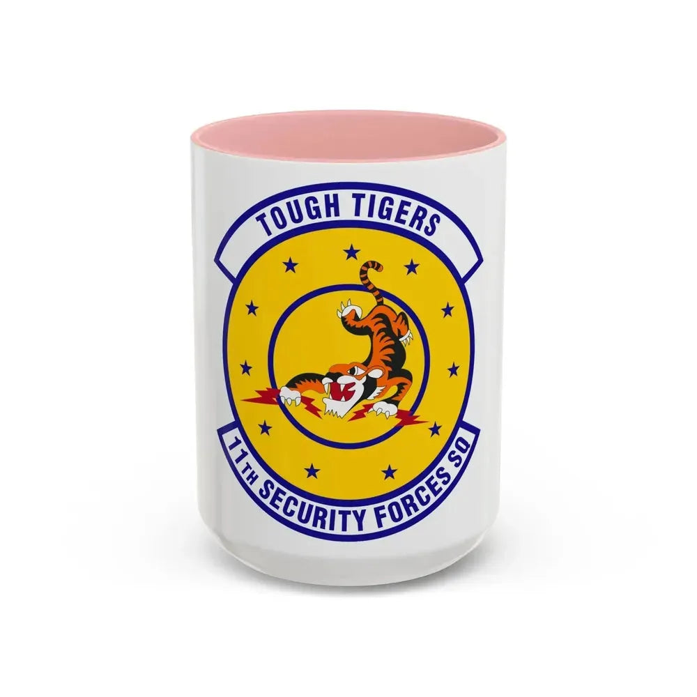 11 Security Forces Squadron USAF (U.S. Air Force) Accent Coffee Mug 15oz Pink - Go Mug Yourself