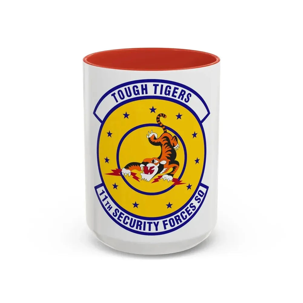 11 Security Forces Squadron USAF (U.S. Air Force) Accent Coffee Mug 15oz Red - Go Mug Yourself