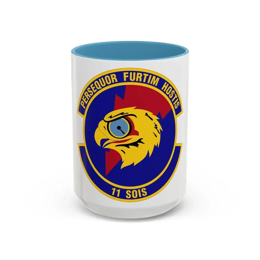11 Special Operations Intelligence Squadron AFSOC (U.S. Air Force) Accent Coffee Mug 15oz Light Blue - Go Mug Yourself