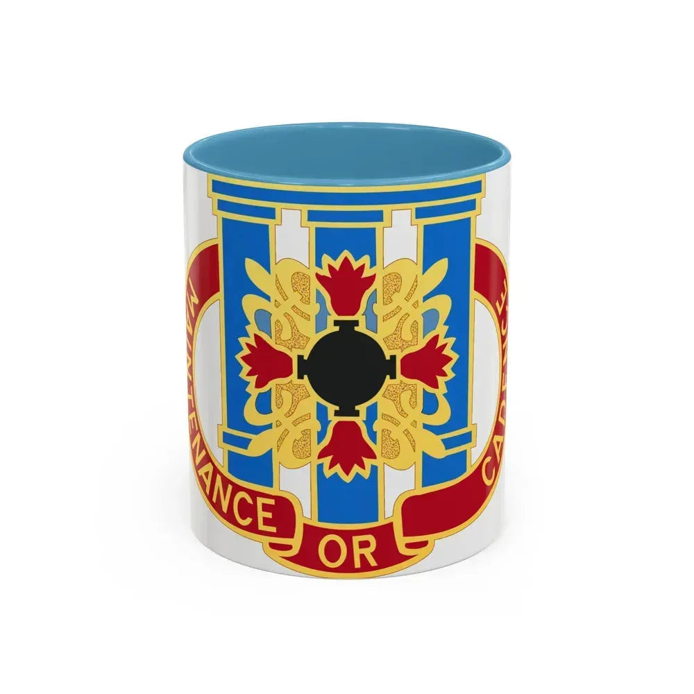 110 Maintenance Battalion (U.S. Army) Accent Coffee Mug 11oz Light Blue - Go Mug Yourself