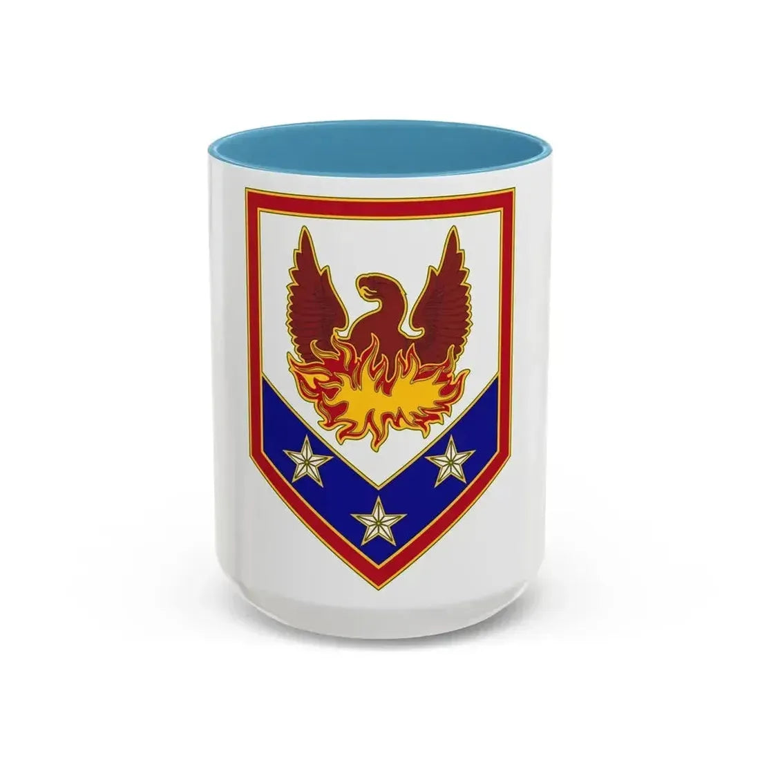 110 Maneuver Enhancement Brigade (U.S. Army) Accent Coffee Mug 15oz Light Blue - Go Mug Yourself