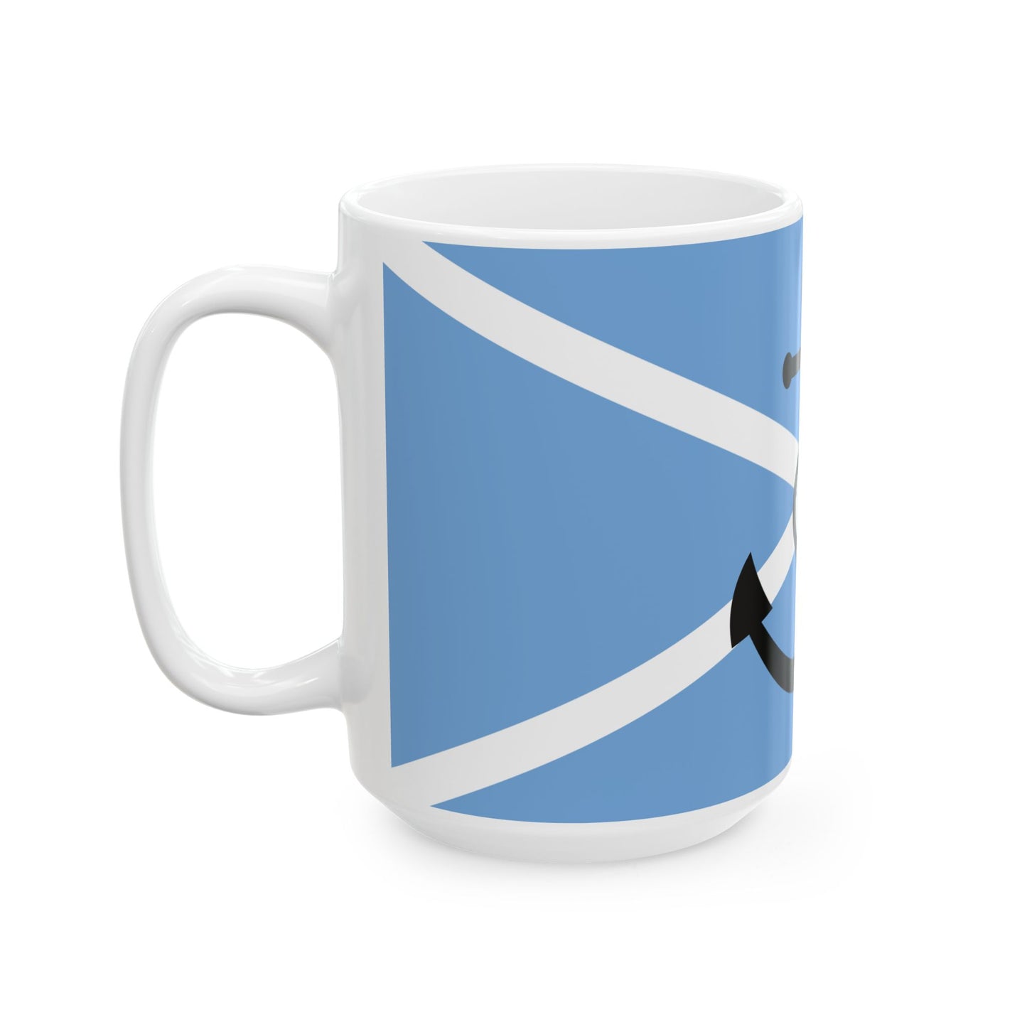House flag of the Argentine Shipping Lines Company ELMA (Argentina) White Coffee Mug