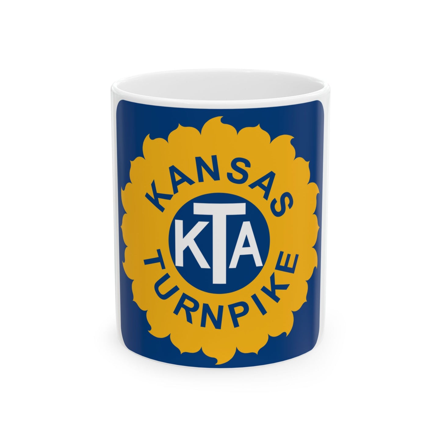 Kansas Turnpike (Kansas) (Road Sign) White Coffee Mug