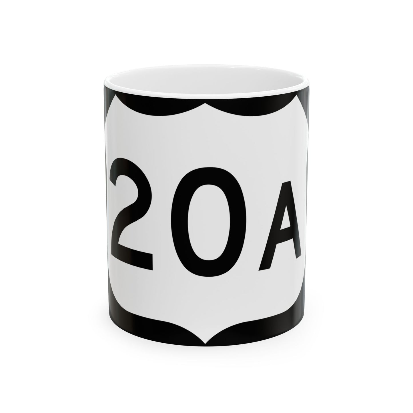 US 20A NY (New York) (Road Sign) White Coffee Mug