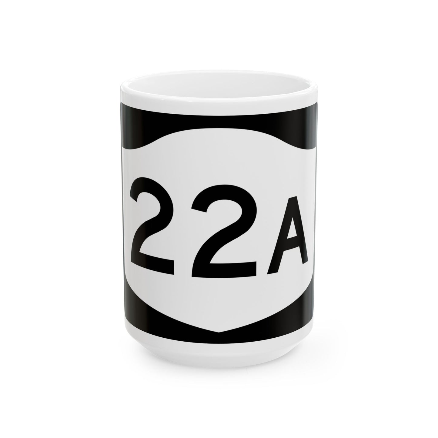 NY-22A (New York) (Road Sign) White Coffee Mug