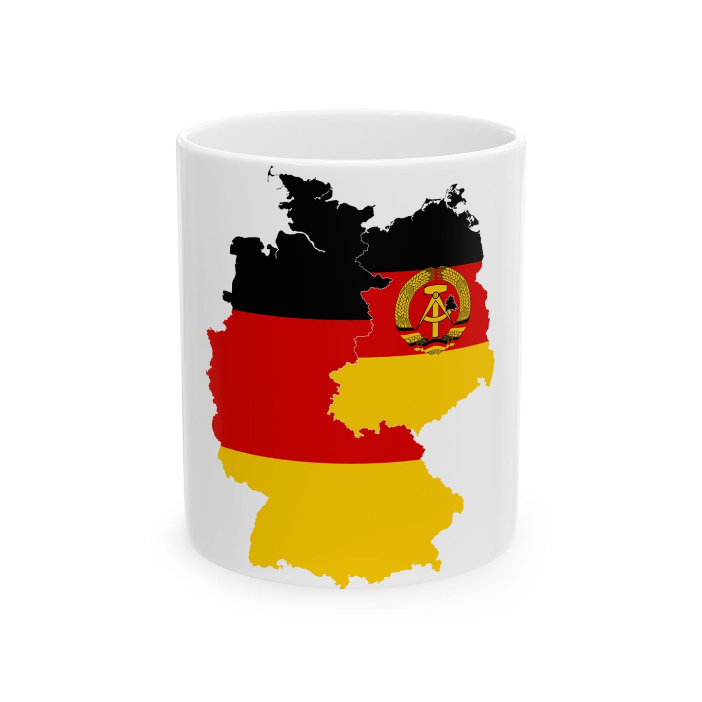 Flag-map of East West Germany (Germany) White Coffee Mug